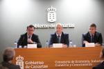 From left to right: EIB Vice-President R. Escolano, P. Ortega, Minister of Economy, Industry, Trade and Knowledge and F. Bergasa, President of Redexis Gas