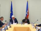From left to right: EIB Vice-President P. Van Ballekom and J. Moise, President of Haiti