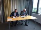 from left to right: Mr Wim Drossaert, CEO of Dunea NV, and Mr Pim van Ballekom, Vice-President of the EIB