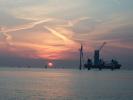 Construction of large offshore wind farm (300 MW) east of London in Thames estuary