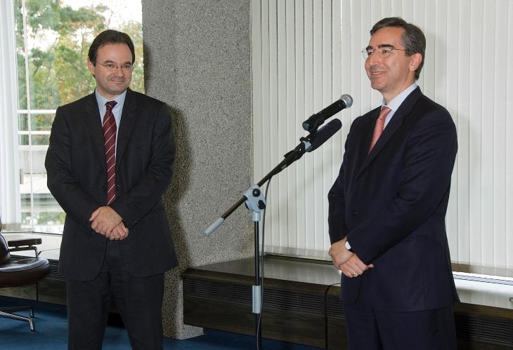 Greek Finance Minister George Papaconstantinou visits the EIB