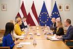Meeting between President Nadia Calviño and Latvian Prime Minister Silina 
