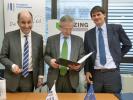 Mr Peter Untersperger, CEO Lenzing, Mr Wilhelm Molterer, Vice President of the EIB and Mr Patric Thate, Head of Finance