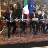 From left to right: EIB Vice-President D. Scannapieco, Ministro Istruzione M. Bussetti, Prime Minister G. Conte, CEO CDP F. Palermo, the Deputy Governor CEB C. Monticelli