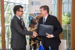 Román Escolano, Vice-President of the European Investment Bank (EIB) and the Director-General of the International Labour Organization (ILO), Guy Ryder