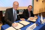 From left to right: M. R. Fuchs, OHB SE and Mr A. Fayolle, EIB Vice President