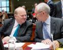 From left to right: Mr Michael NOONAN, Irish Minister for Finance; Mr Herman VAN ROMPUY, President of the European Council.