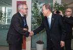 Werner Hoyer, President of the EIB, with Ban Ki Moon, UN Secretary General