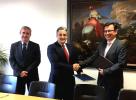 From left to right: CFO of CGD J. Brito, CGD´s CEO P. Macedo and EIB Vice-President R. Escolano