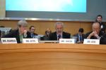 From left to right: Ms Rachel Kyte, World Bank Group Vice-President; Mr Werner Hoyer, EIB President; Jim Yong Kim, World Bank Group President