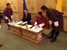 Román Escolano, EIB Vice-Président and Bhutan 's Finance Minister, Lyonpo Namgay Dorji