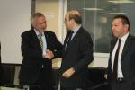 Werner Hoyer, EIB President for the EIB Group, Kostis Hatzidakis, Minister of Development and Competitiveness, for the Hellenic Republic and Minister of Finance Yannis Stournaras