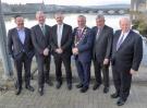 EIB Vice-President A. McDowell with the Mayor of Limerick, former EIB Governor and Irish Finance Minister M. Noonan, EIB Board Member John Moran and city leaders